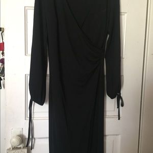 Black vintage cross over dress by express